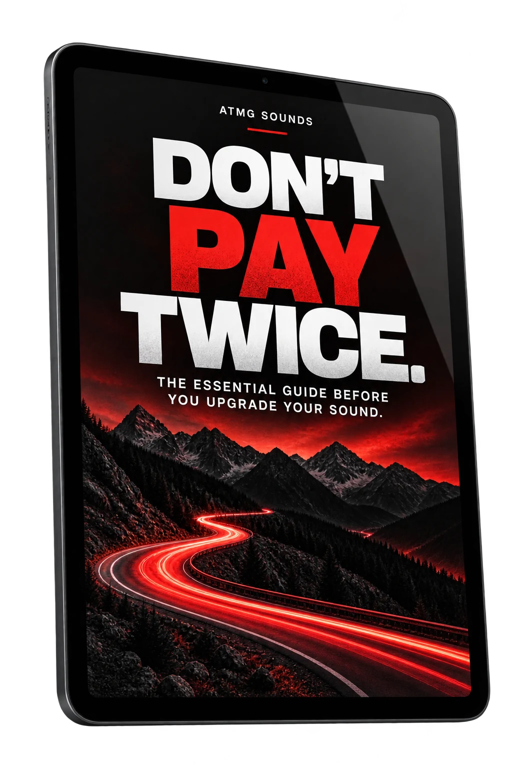 iPad displaying the Don’t Pay Twice audio upgrade guide